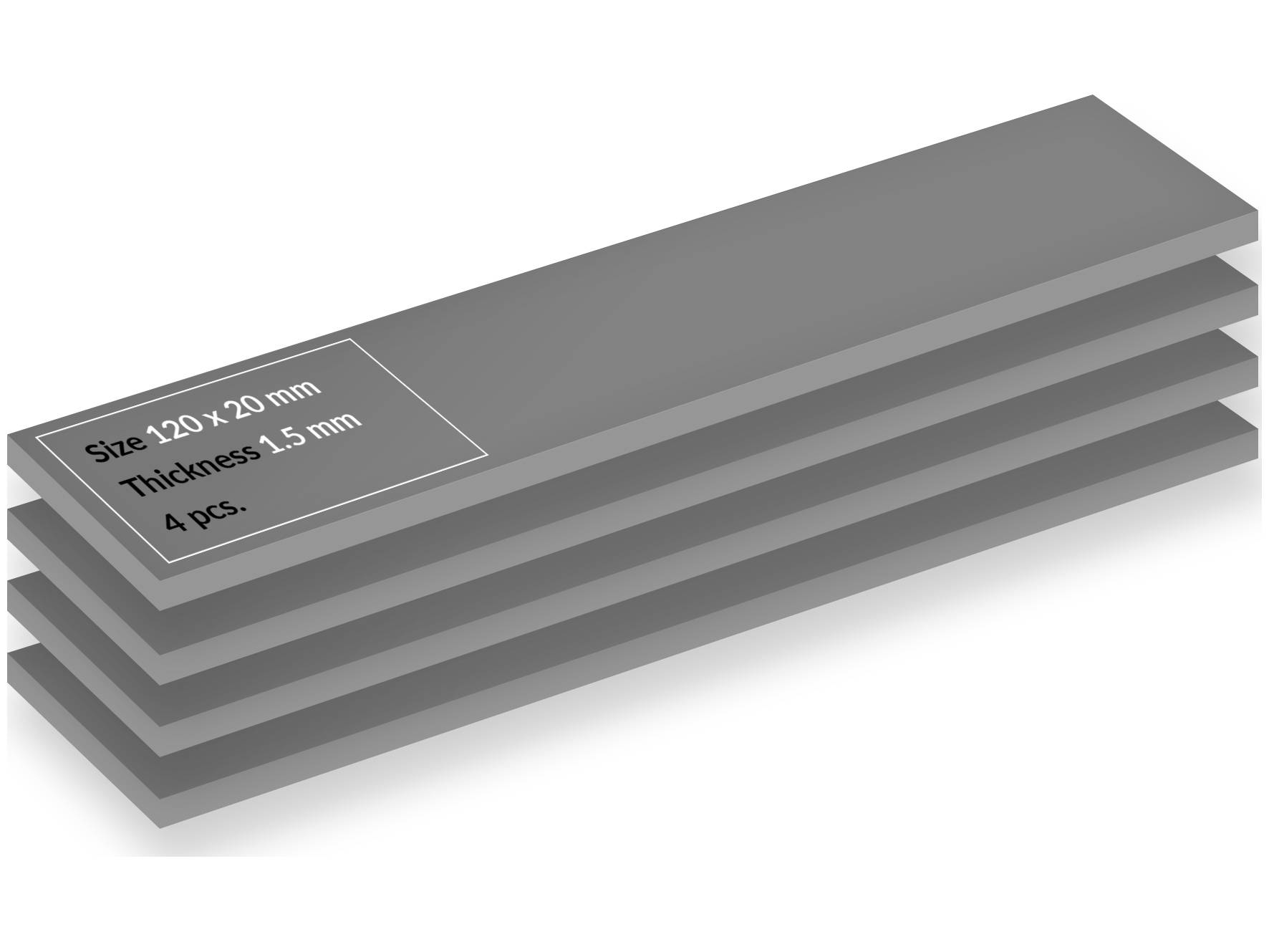 ARCTIC Thermal Pad 4 120x20mm 1.5mm 4-Pack