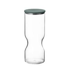 Alfredo opbevaringsglas large 1,5 l med grønt låg