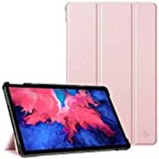 Fintie Fodral för Lenovo Tab P11 11 "TB-J606, ultratunt skyddskåpa med automatisk sömn/vakna funktion och stativfunktion för Lenovo Tab P11 11" 2021 tablet PC, Rosa Guld