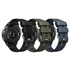 ANBEST Armband för Garmin Forerunner 965/945/955/935/EPIX 2 armband, 22 mm silikon, ersättningsarmband för Fenix 6/Forerunner 745/Approach S62/S60 armband, 3-pack
