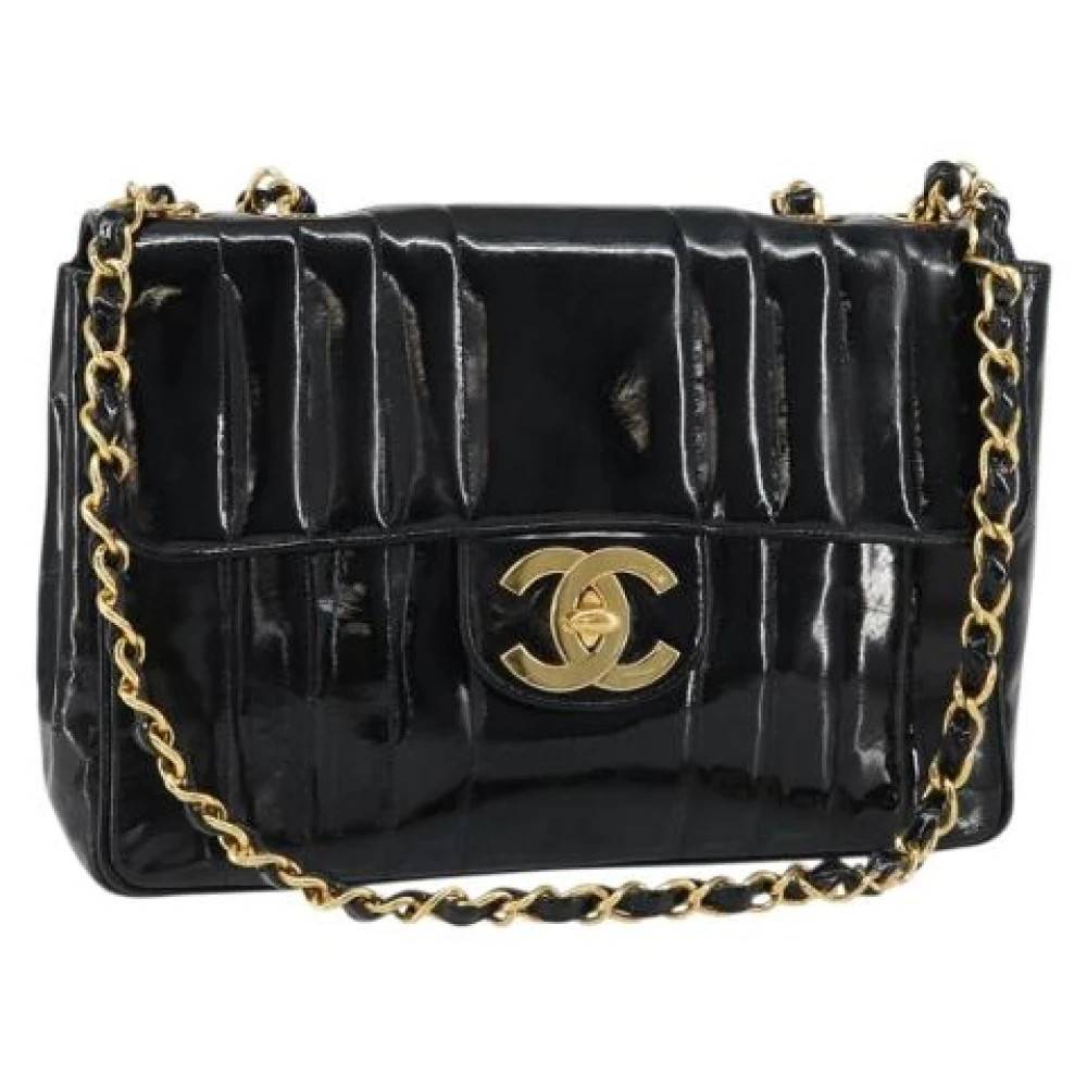 Chanel Vintage Pre-owned Coated Canvas Skuldertaske - Vintage - Dame - Sort - ONE SIZE - Uld