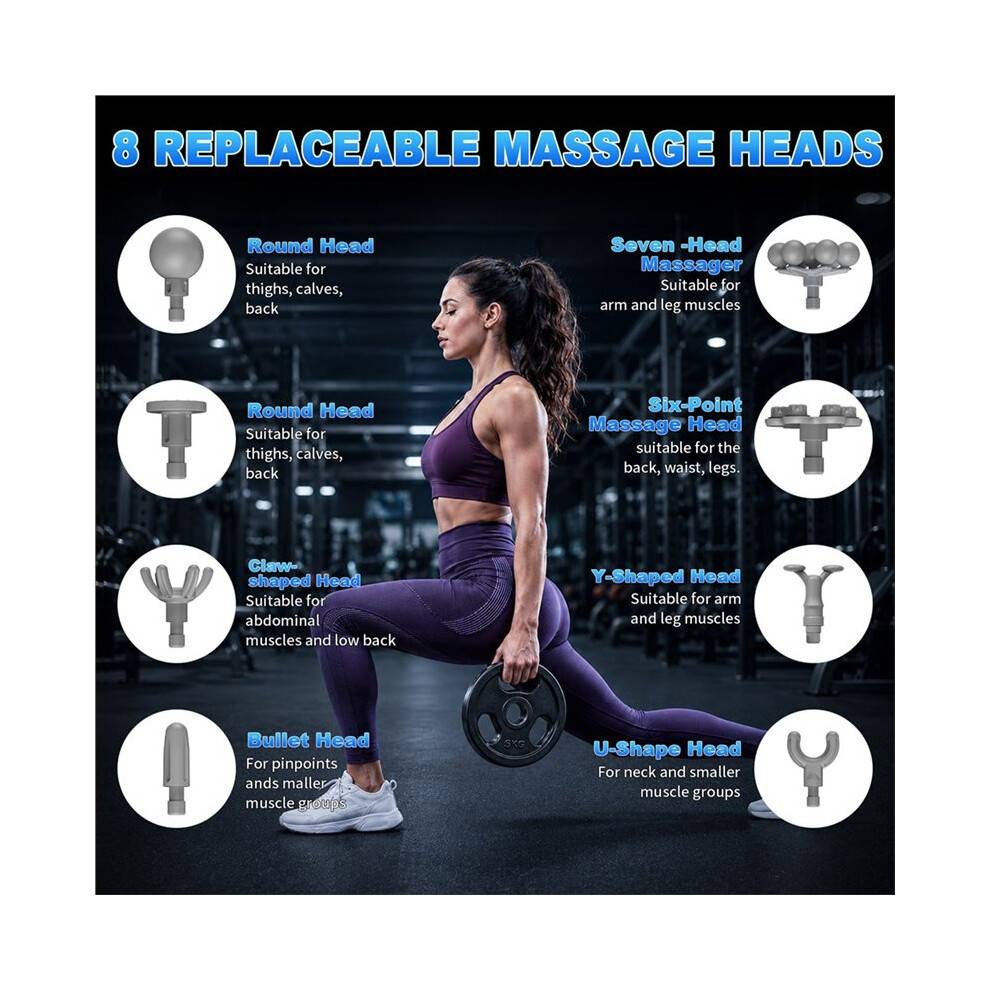 Massage Gun Deep Tissue, Quiet Professional Body Massager, Percussion Massage Gun for Back Shoulder Muscle Pain Relief