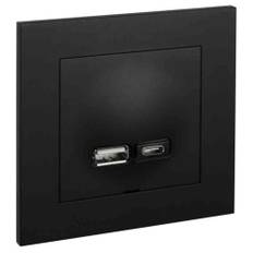 Laddstation Elko Uttag Usb A+C Ladduttag - Svart