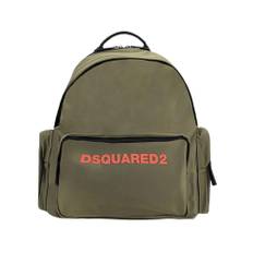 Dsquared2, Tasker , Herre, Grøn, ONE SIZE, Teknisk stof rygsæk med print