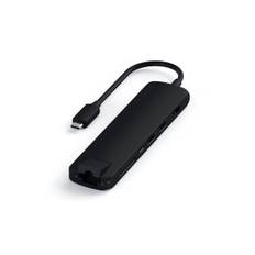 Satechi USB-C Slim MultiPort-hub - 4K - 7-vägs - Svart