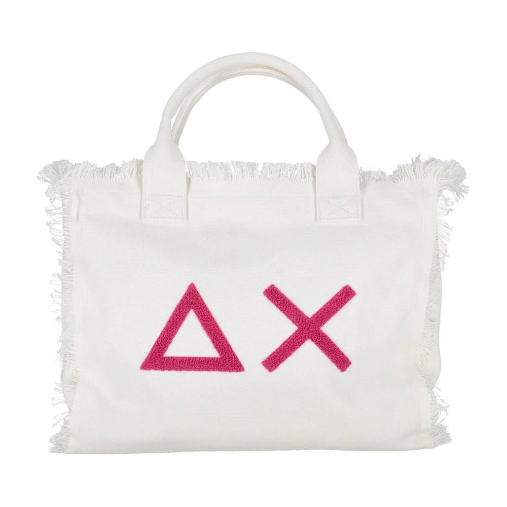 Sun68 Canvas Strandtaske i Col. 01 - Tasker - Dame - Hvid - ONE SIZE -