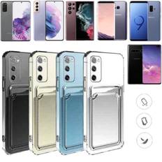 Samsung S22/S21/S20/S10/S9/S8 FE/Ultra/Plus skal etui med plads til kort - Transparent S20 Ultra Samsung Galaxy