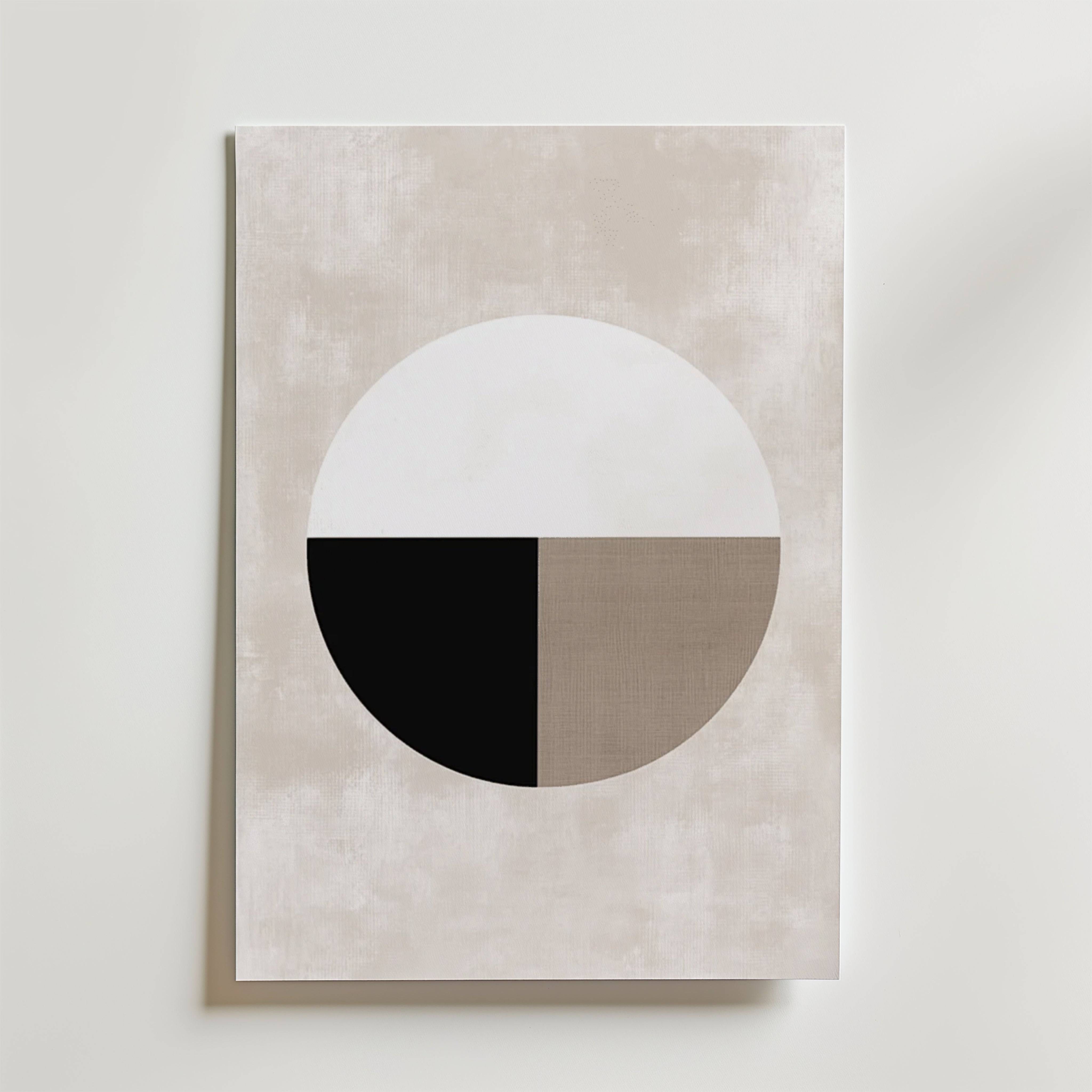 Abstract Single Round Shape Poster - Premium Canvas 30x40 cm
