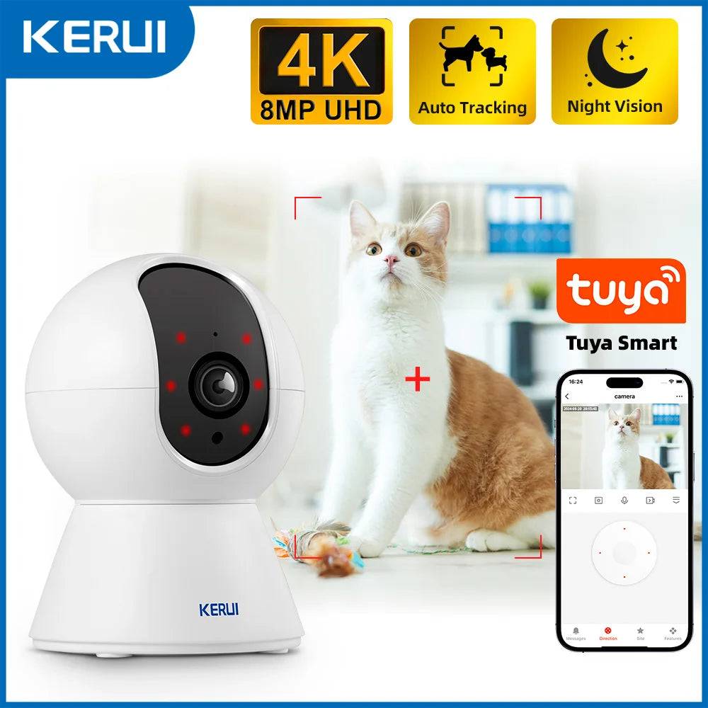 AI Auto-Tracking Pet Camera with 355° Pan-Tilt & Night Vision — 5MP or 8MP - 8MP / US Plug
