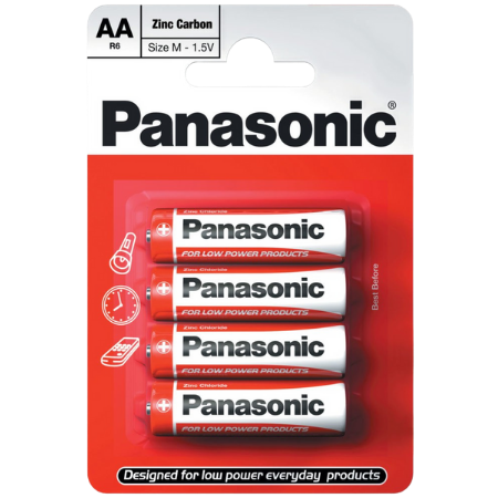 Panasonic Zink-kol 4xAA-batterier
