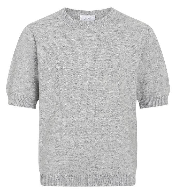 Grunt T-shirt - Strik - GRIsa - Grey - Grunt - 8 år (128) - T-Shirt