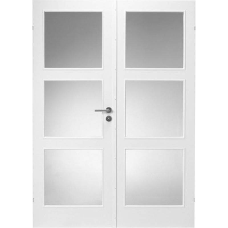 Swedoor, Indvendig dør m. glas, Easy GW3, stående, hvid, M9x21, 825x2040 mm