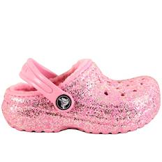 Crocs classic lined glitter clog pink med foer str. 28/29