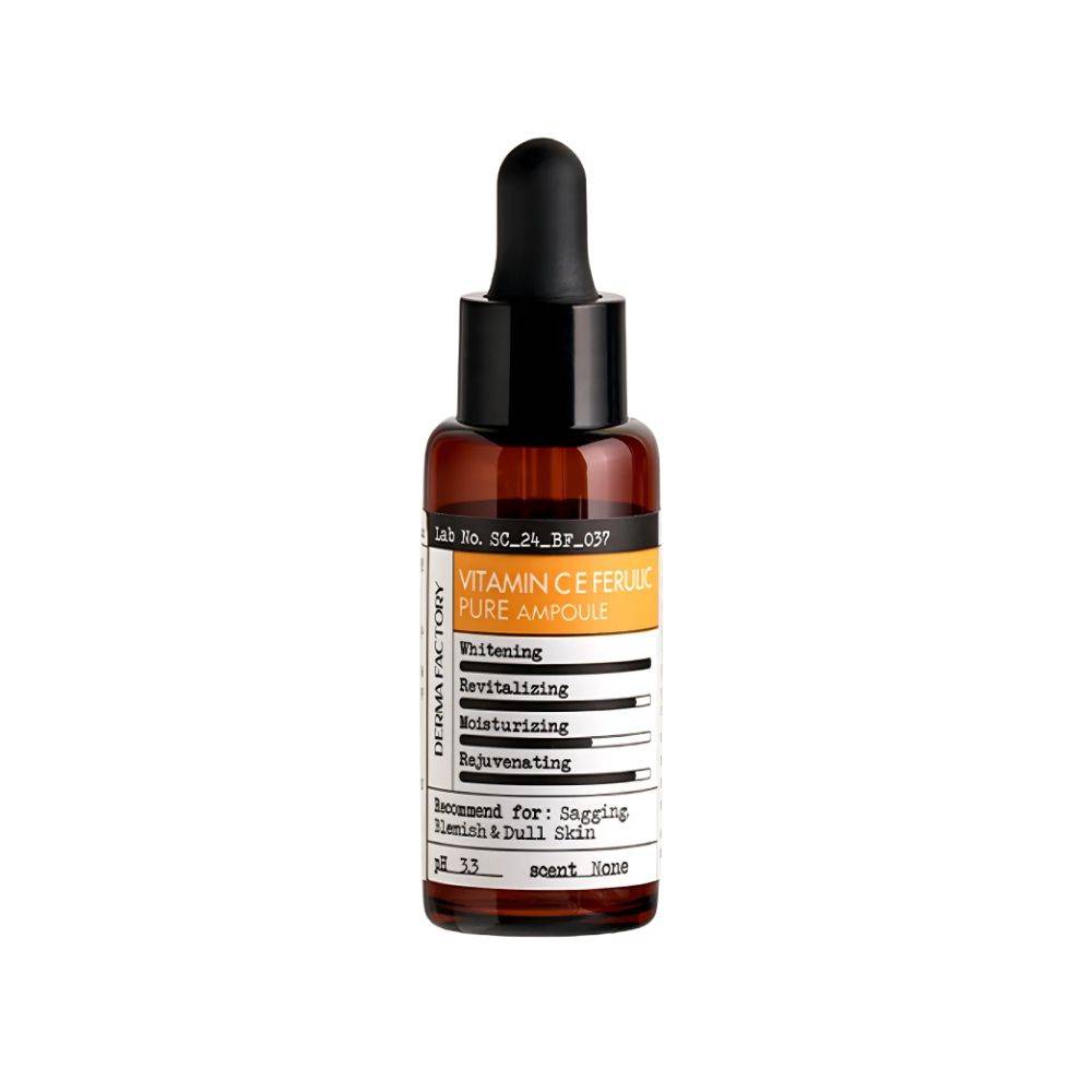Derma Factory Ren C-vitamin E Ferulsyra Ampull Uppljusande Antioxidantvård 22ml