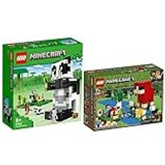 Lego Minecraft Set med 2 21245 Pandahuset och 21153 fårarmen