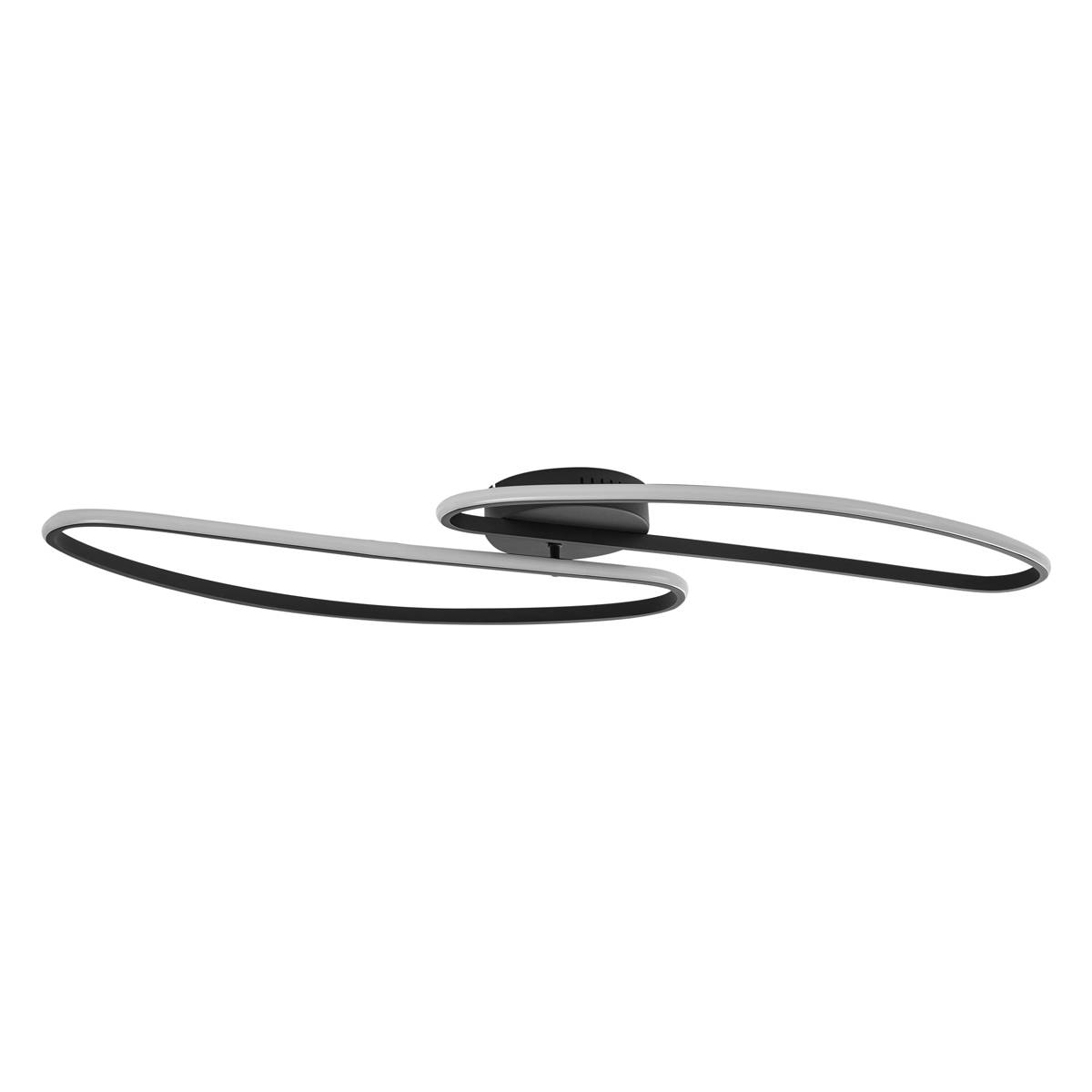 Design loftslampe sort 100 cm inkl. LED 3-trins dæmpbar 2-lys - Pepe