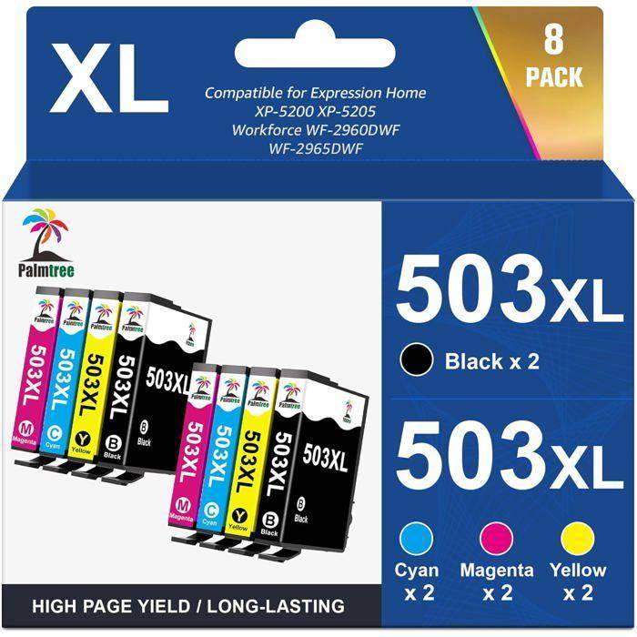 503Xl Compatible Avec Cartouche Epson Wf 2960 Et Cartouche Epson 503 503Xl Pour Epson Expression Home Xp-5200 Xp5200 Xp-5205 Epson