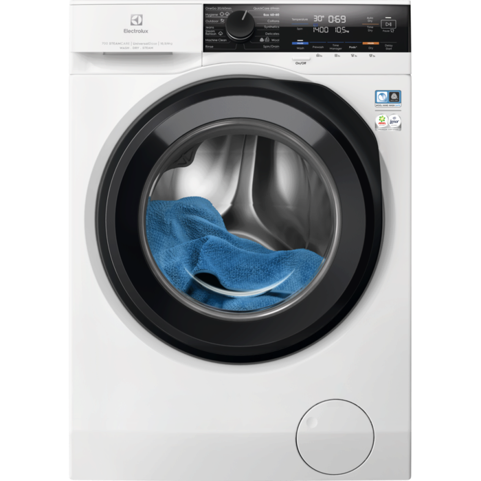 Tvätt/tork kombi 10,5/6 kg EWI742LX6U Electrolux SteamCare 700