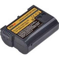 Sv -el15 en el15c batteri + laddare för nikon d500, d610, d750, d800, d810, d850, d7000, d7100, d7500, z5, z6, z6ii, z7, z7ii - 1 batteri