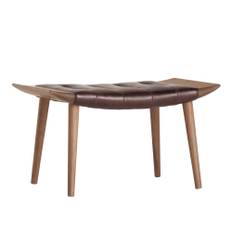 Ritzwell - Rivage RI 1528 Stool,Black Urethane Oak Frame Finish, Fabric Cat. T., 3036 - Fotpallar - Atelier D.Q. - Beige - Trä/Textilmaterial