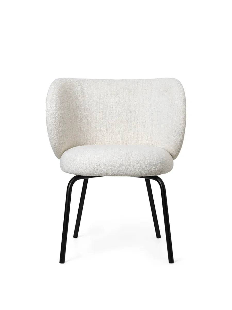 Rico Spisebordsstol fra Ferm Living Black - Off-white Bouclé - Jacobsen Plus