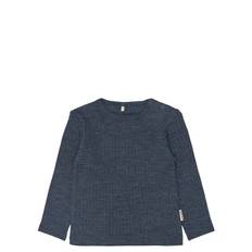 MIKK-LINE Merino Wool Ls Top |Navy |110