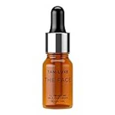 TAN-LUXE THE FACE självbruna droppar, medium/mörk (10 ml) lägg till solbränna droppar till hudvården för personligt ansikte solbränd, grymhetsfri och vegan