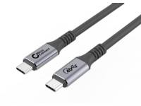 (ComputerSalg) MicroConnect - USB-kabel - 24 pin USB-C (hane) rak till 24 pin USB-C (hane) rak - USB4 Gen3x2 - 20 V - 5 A - 25 cm - USB-strömförsörjning (100W), 8K60Hz stöd, upp till 40 Gbps dataöverföringshastighet - svart