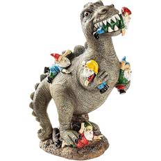 Havefigurer til haven, udendørs dekoration, dinosaurhavefigur, sjov udendørs figurkunstdekoration, skulpturharpiksornament dragefigur til terrasse, græsplæne,
