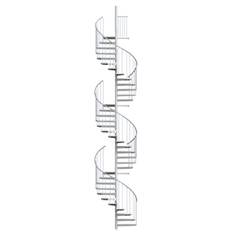 Scalant Scarvo XL Spindeltrappe m/ 3 platforme