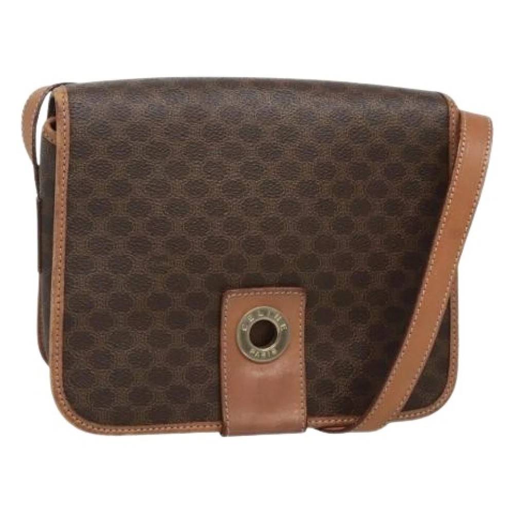 Celine Vintage Pre-owned Vintage macadam skuldertaske - Vintage - Dame - Brun - ONE SIZE - Uld