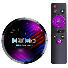 H96 Max TV Box Amlogic S905X4 64 2G RAM 16G ROM 5G WiFi AV1 4K UK Plug