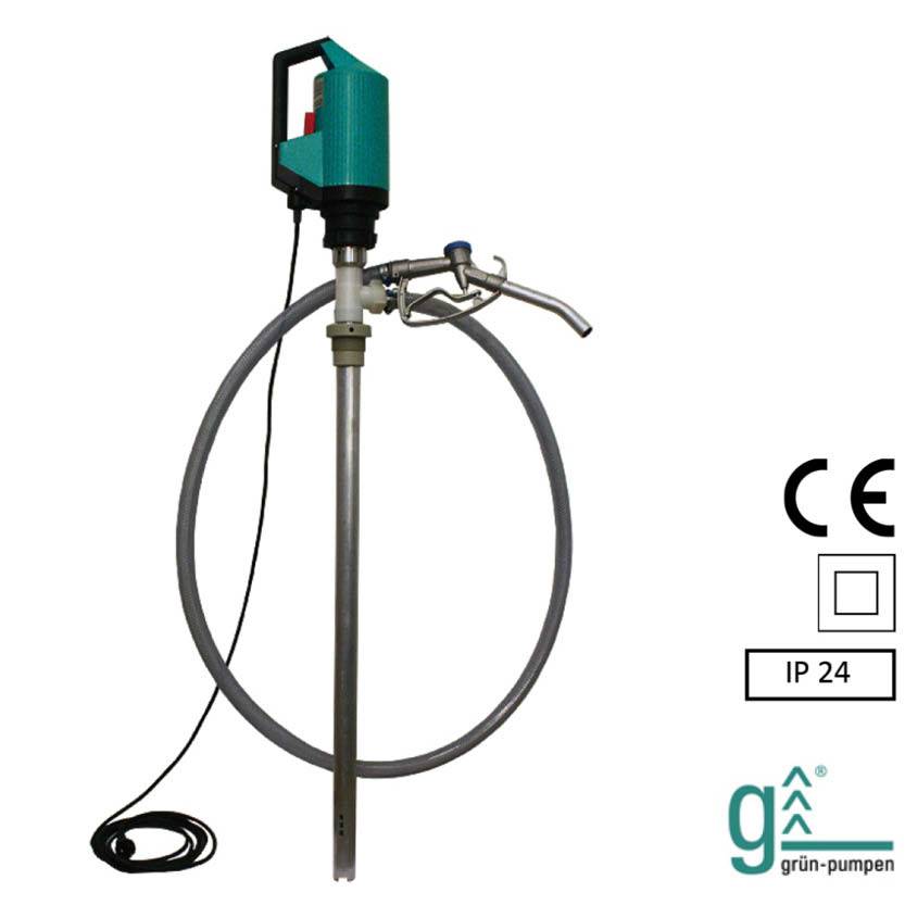 Pumpset PVDF, fatpump med varvtalsreglerad motor - 1200 mm