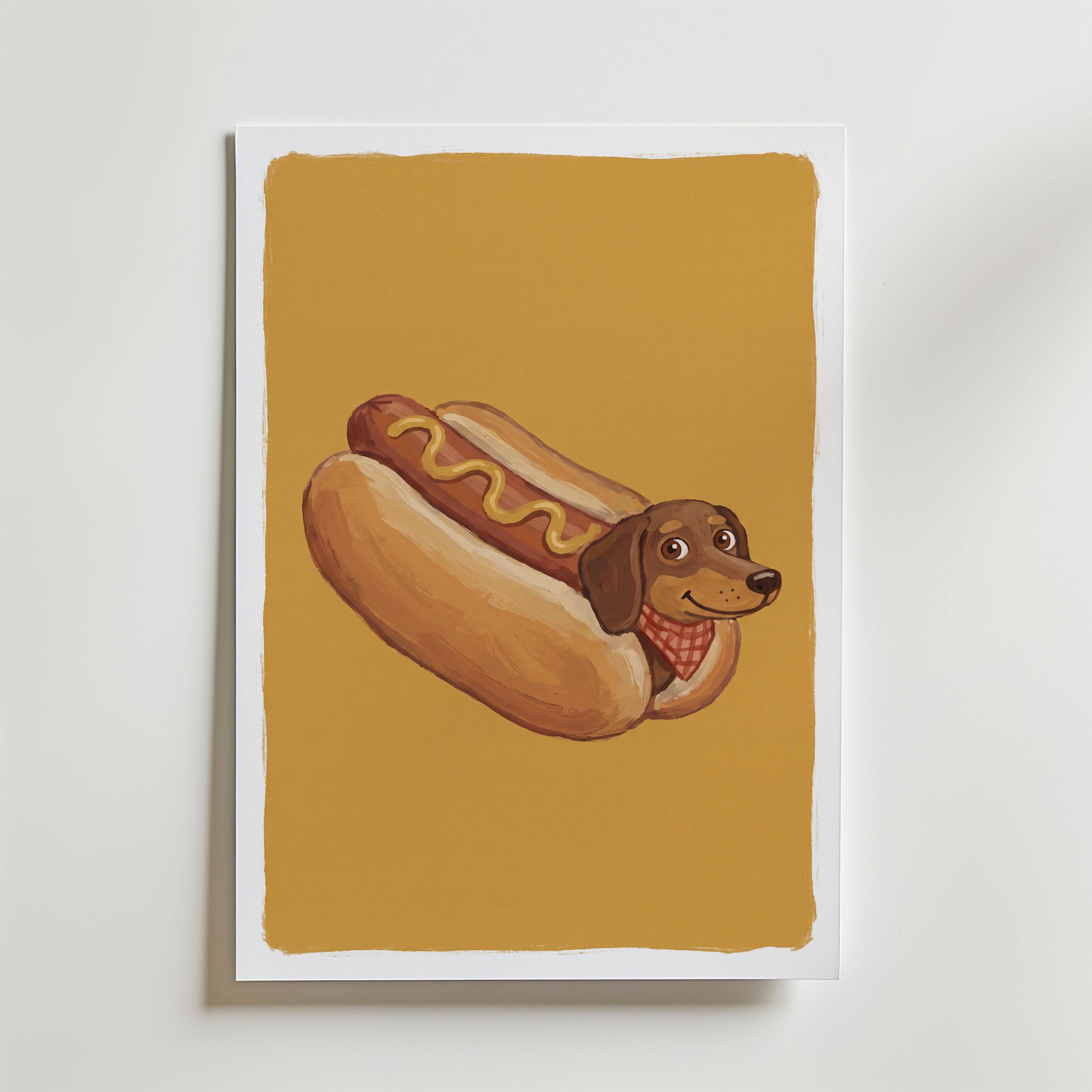 Korvhund Poster - Fine Art Poster 40x50 cm Utan passepartout