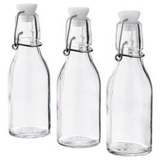 IKEA - KORKEN flaske med prop, klart glas, 15 cl