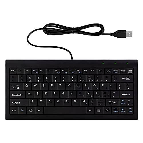 CUQI Mini trådbundet tangentbord liten 82 saxknappar, kompakt USB-gränssnitt för Android Windows PC bärbar dator hallon pi Windows 10/8/7
