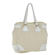 Prada Vintage, Pre-owned, Dame, Beige, ONE SIZE, Tyl, Pre-owned Canvas totes