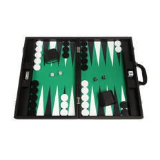 33 cm Grøn Luksus Backgammon