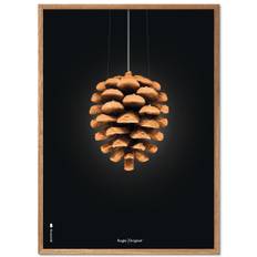 Brainchild - Klassisk Kogle Plakat – Sort - Plakat - Ramme i lyst egetræ - 50x70