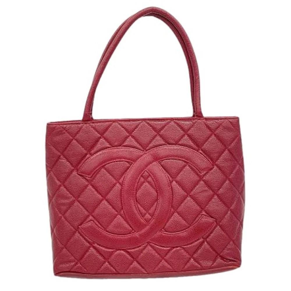 Chanel Vintage Pre-owned Laeder chanel-tasker - Vintage - Dame - Rød - ONE SIZE -