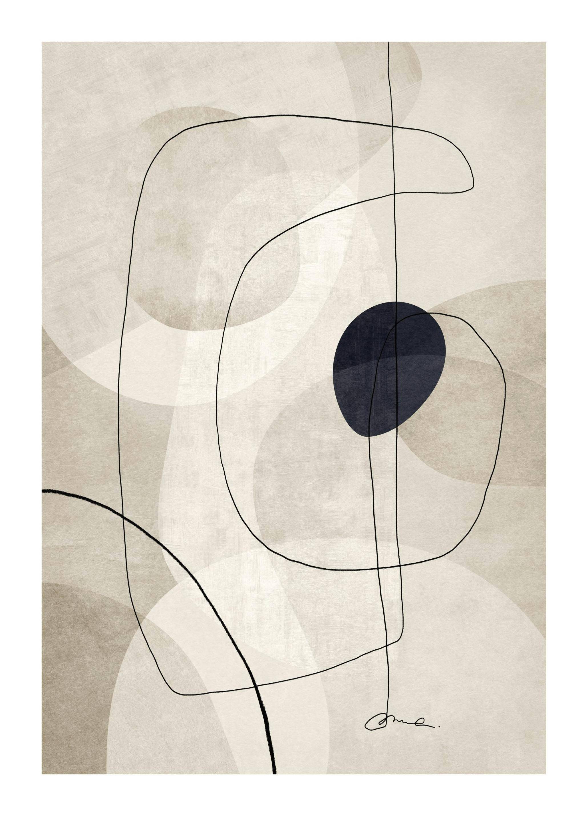 Beige Graphics No1 Poster (30x40 cm)