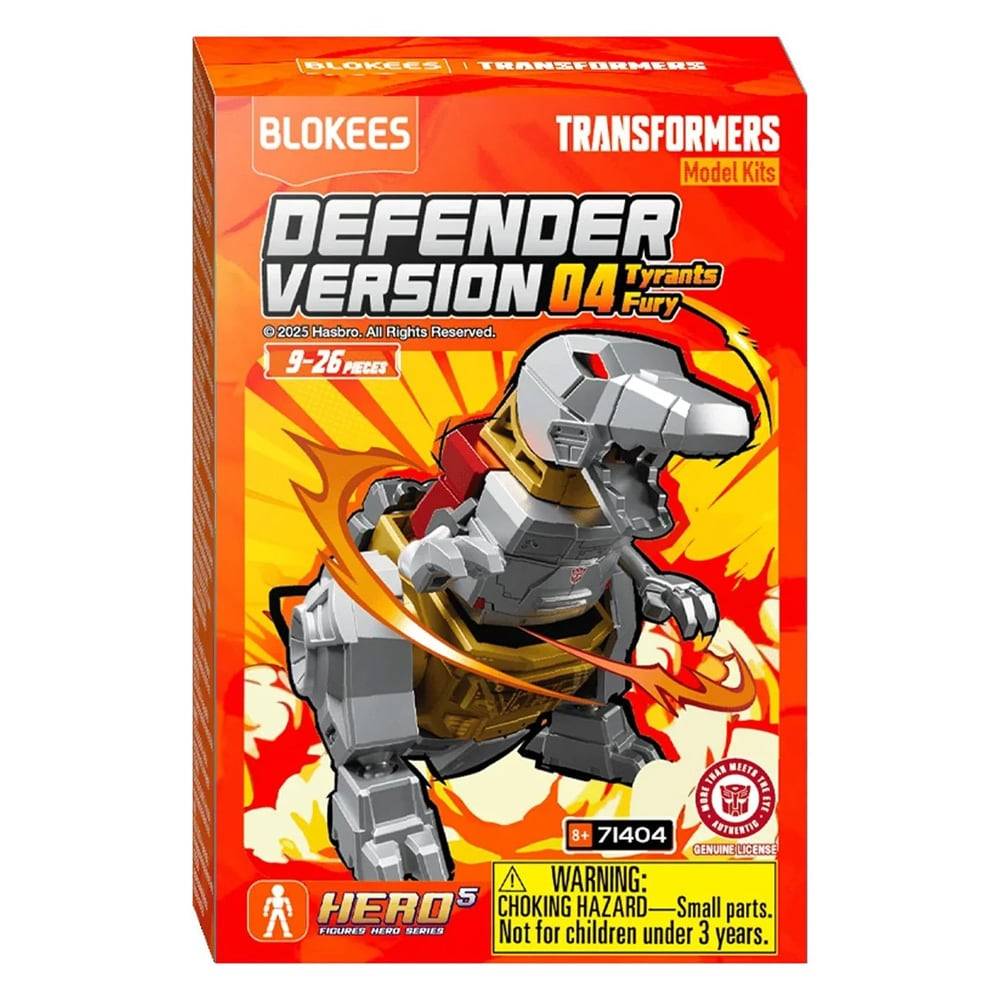 Blokees Transformers Defender Version 04 Tyrants Fury / Byggfigur 5,5 cm / Rörlig samlarfigur