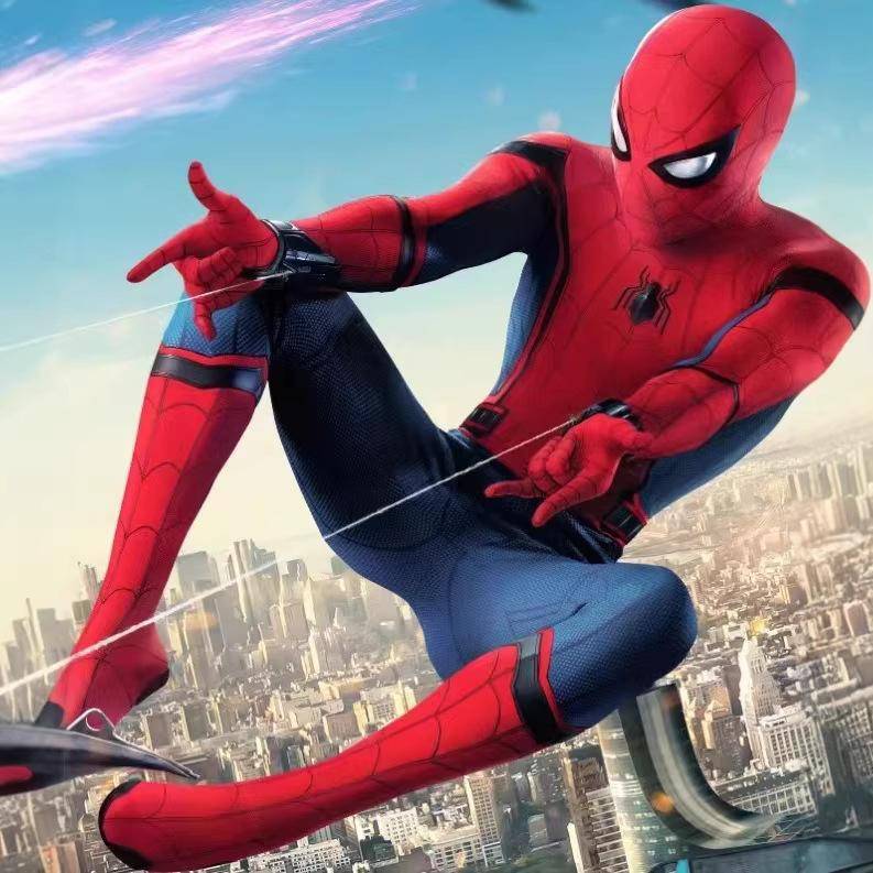 Spider-Man Cosplay-dräkt Halloween Helkroppsdräkt med Avtagbar Mask cm