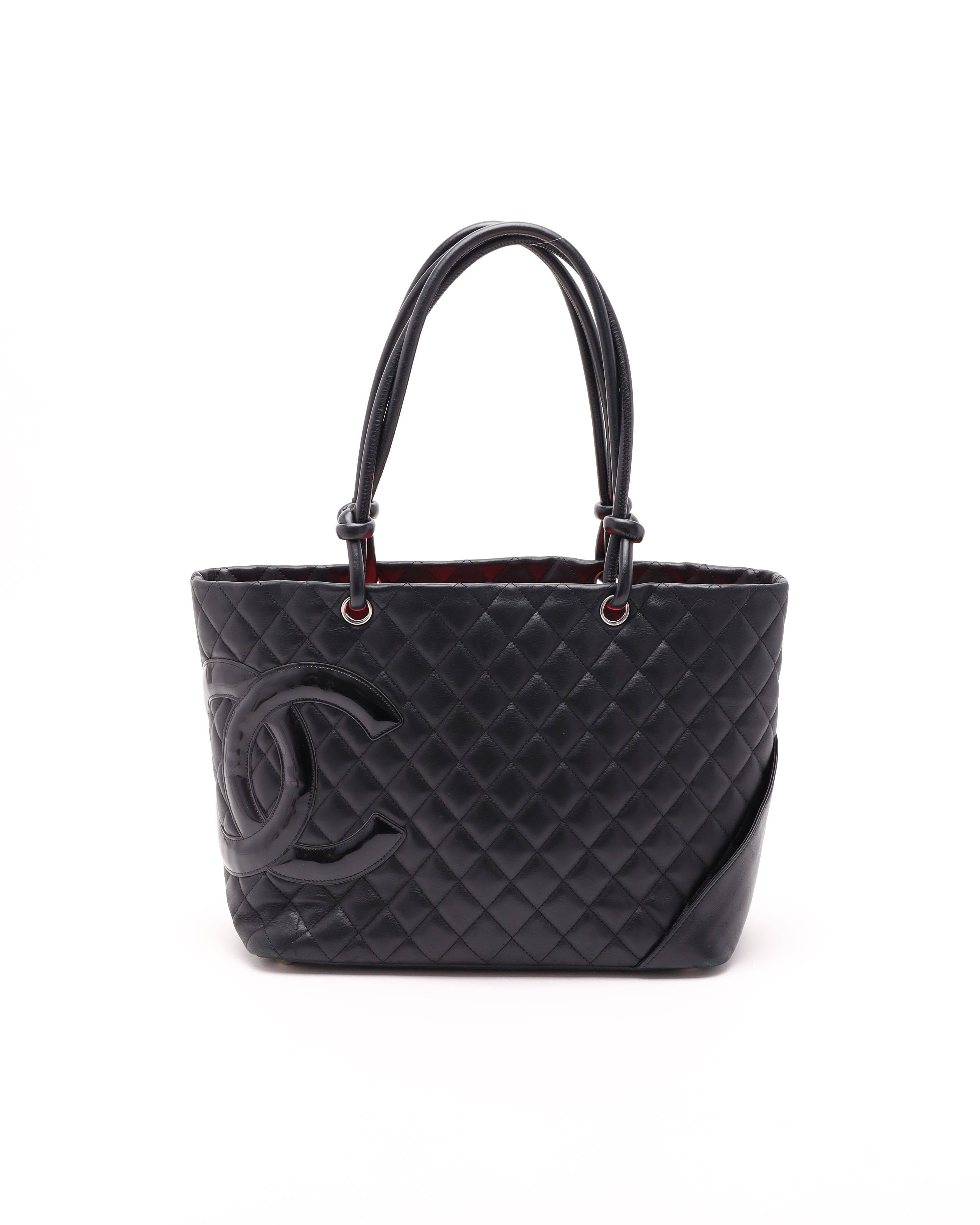 CHANEL Quilted Cambon Tote Bag - Black - One Size