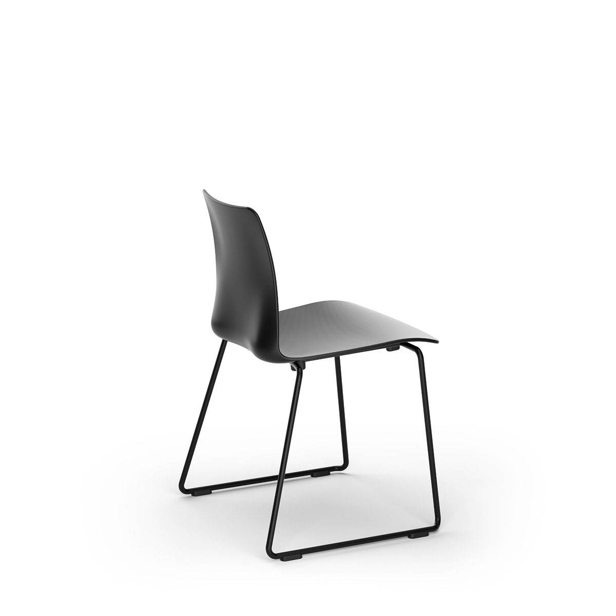 Randers+Radius Stol, alsidig design - 80 x 51 x 51 cm, siddehøjde 47 cm Light Grey Satin.