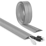 IVEOPPE Kabelkanal, självhäftande, flexibelt kabelskydd – 3 m x 30 mm x 10 mm, flexibel kabelkanal, golvplatta, kabelkanal, flexibel för hem, kontor, skola, lager (3 m, grå)