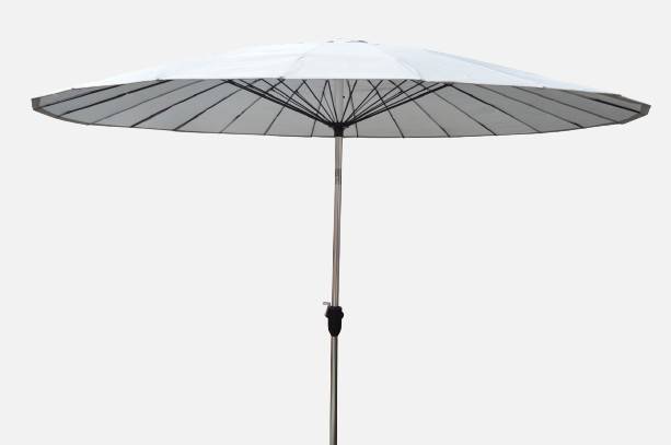 Haveparasol Hvid 270 cm med vippefunktion. Shanghai.