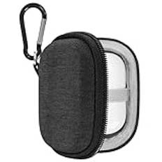 Geekria Shield Earbuds fodral kompatibelt med, Marshall, Google True trådlösa öronsnäckor, ersättning hårt skal resväska med karbinhake klämma (grå)