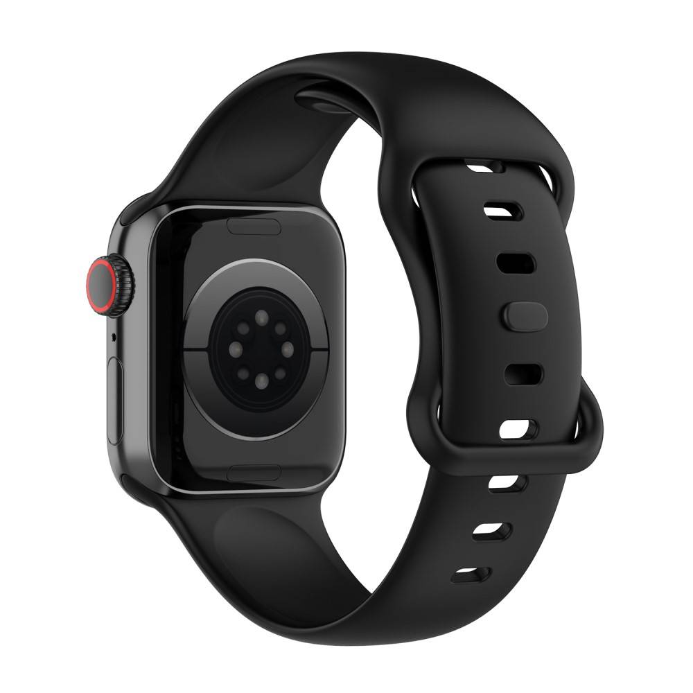 Apple Watch 42/44/46/49mm Klockarmband Silikon - Svart