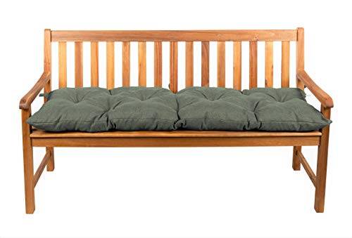 Gutekissen® Bänkdyna stolsdyna trädgårdsgunga utomhusbruk LS (170x50, Mörkgrön)